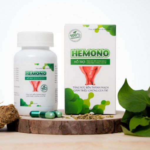 Viên uống Hemono - hỗ trợ ngăn ngừa hình thành búi trĩ, giúp bền thành mạch, giảm đau rát chảy máu ở vùng hâụ môn