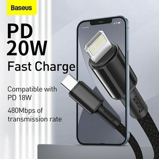 Dây sạc nhanh 20w type c to lightning Baseus chính hãng