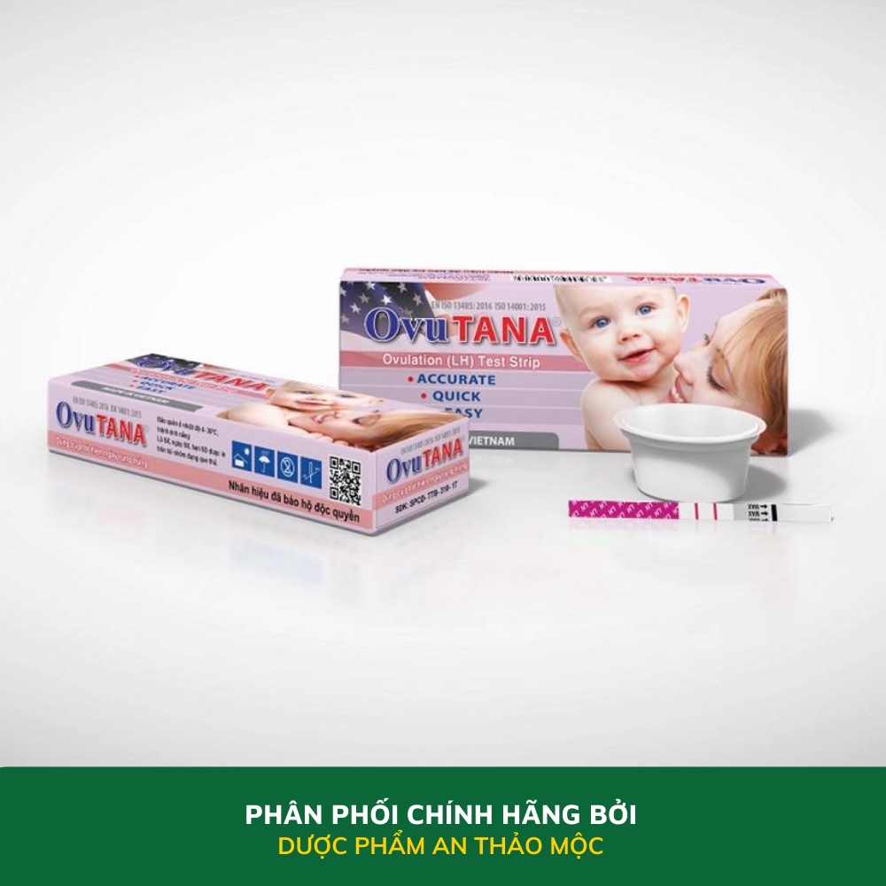 Dụng cụ phát hiện ngày rụng trứng Tanaphar Ovutana nhanh chóng chính xác cao an toàn đạt tiêu chuẩn hộp 1 que