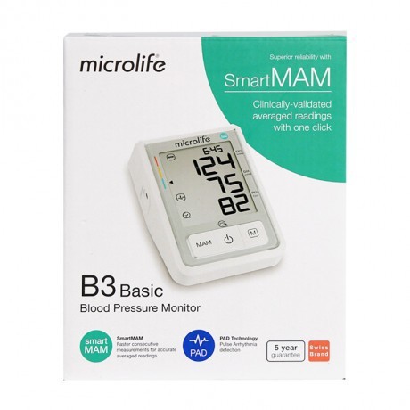 Máy đo huyết áp MICROLIFE B3 Basic công nghệ MAM thông minh đo 2 lần - MEDICAL