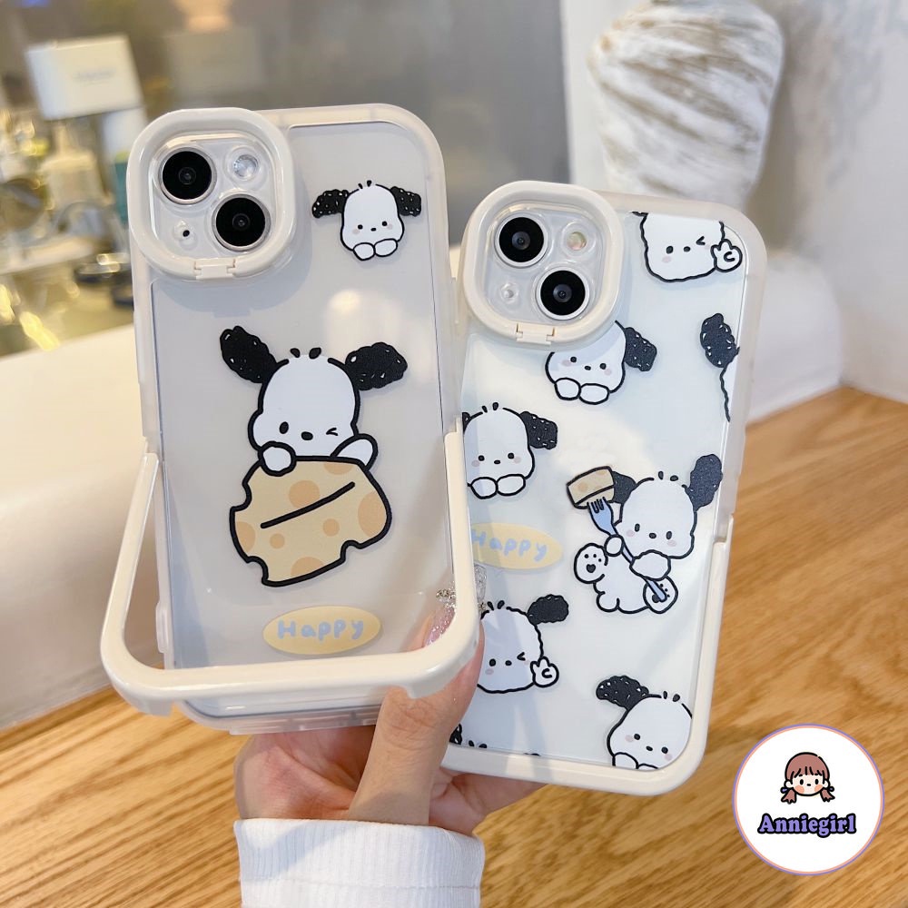 Ốp Điện Thoại TPU Mềm Hình Bánh Pochacco Hoạt Hình Có Giá Đỡ Cho IPhone 14 13 12 11 Pro Max