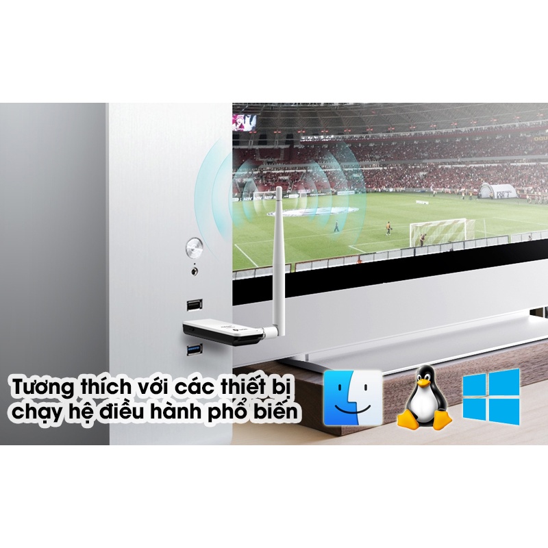 USB Wireless thu sóng WiFi Tplink WN-722N chuẩn N 1 Anten tốc độ 150Mbps - Hàng Chính Hãng BH 24 Tháng