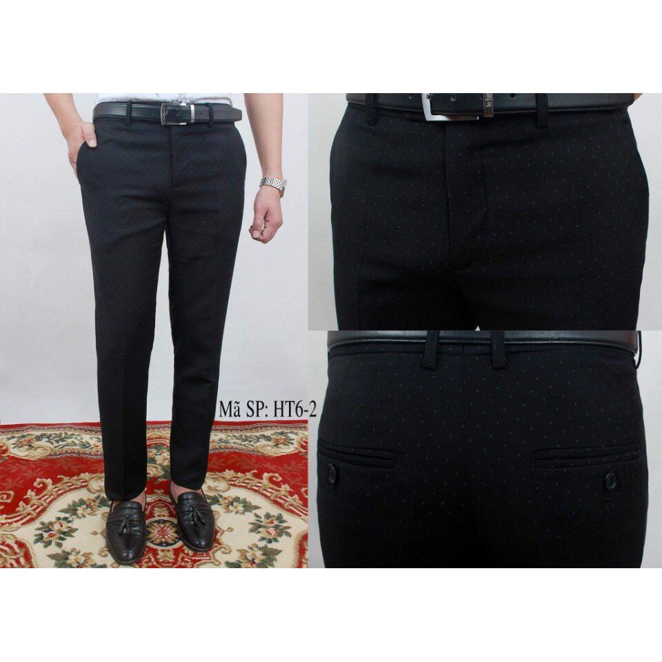 Quần âu nam chấm bi, chất vải thun mềm loại xịn, thấm hút mồ hôi co dãn nhẹ, form body trẻ