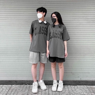 Áo thun tay lỡ in chữ classic, áo phông unisex form rộng nam nữ chất liệu thun tăm thời trang hot trend.