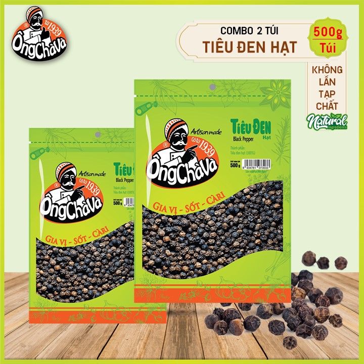 Combo 2 Túi Tiêu Đen Hạt Ông Chà Và 500gram (Black Pepper)