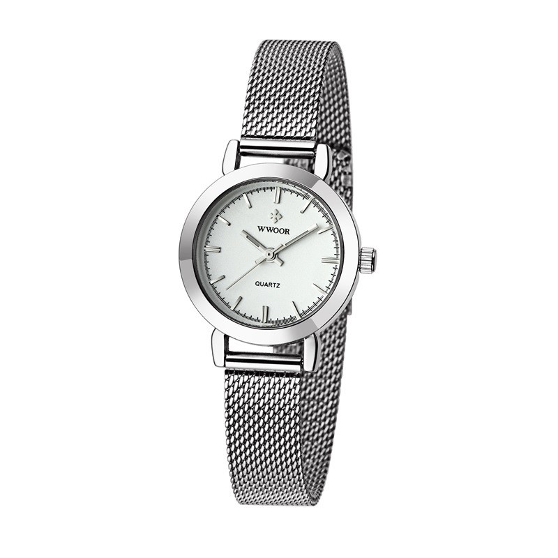 ĐỒNG HỒ NỮ WWOOR 8823 MẶT TRÒN,DÂY THÉP CAO CẤP KHÔNG GỈ (4 MÀU LỰA CHỌN) Bán lẻ giá sỉ