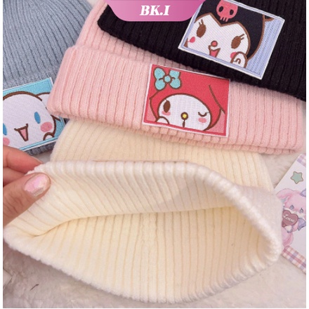Mũ Len Dệt Kim Giữ Ấm Dễ Phối Đồ Hình Cinnamoroll My Melody Dễ Thương Cho Nữ