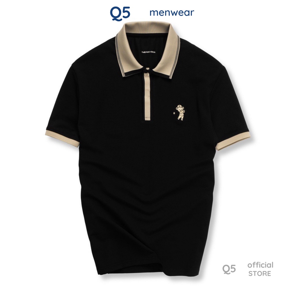 Áo Thun Nam Polo cổ bẻ Q5 vải cá sấu Cotton CVC, chuẩn form, trẻ trung, thanh lịch