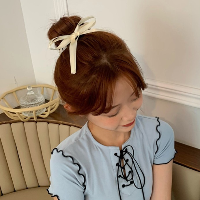Scrunchies Cột Tóc Buộc Tóc LIN Đính Nơ Sang Trọng