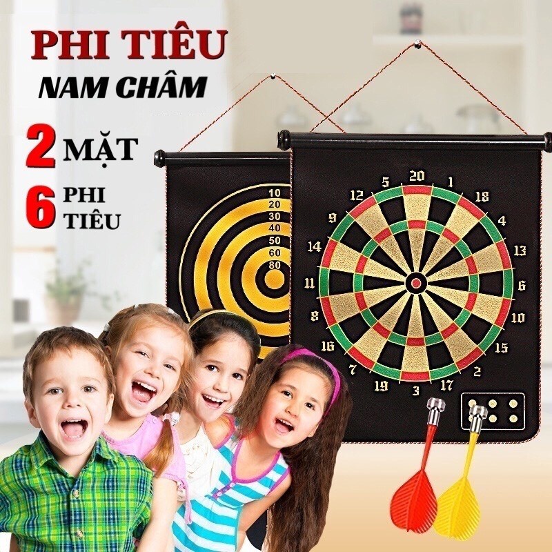 Bảng phóng phi tiêu, phi tiêu nam châm an toàn cho bé, đồ chơi giảm tress cho mọi lứa tuổi size 32x38cm - Top Trend