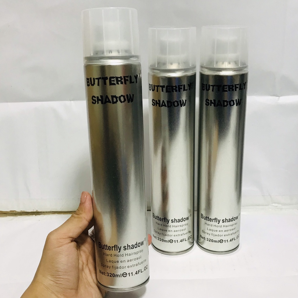 Gôm xịt tóc nam tạo kiểu Butterfly Shadow 320ml/600ml bóng mượt siêu giữ nếp chuẩn loại 1