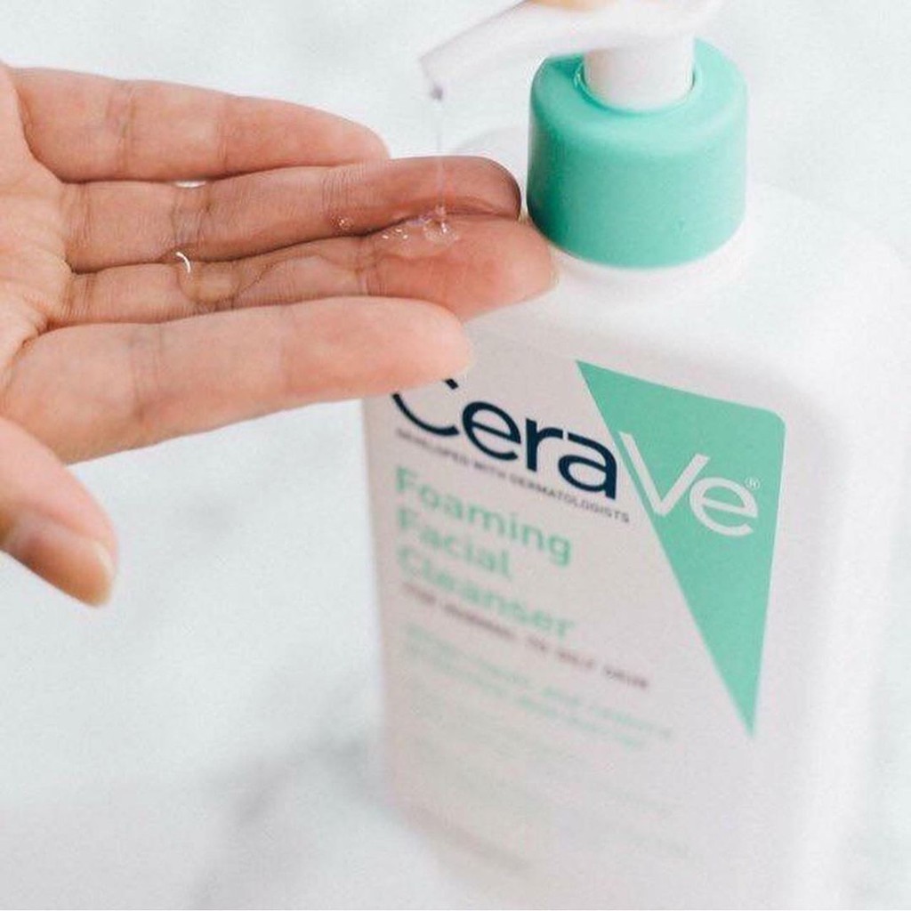 Sữa Rửa Mặt Da Thường Đến Da Dầu CeraVe Foaming Facial Cleanser 355ml - 473ml