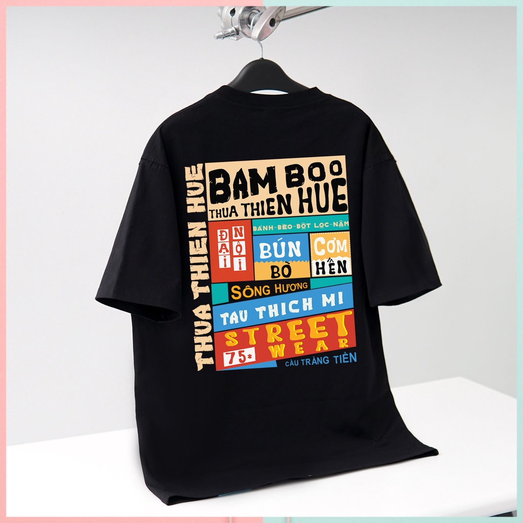 Áo thun HUẾ Bam Boo Áo Thun Unisex Form Rộng | BigBuy360 - bigbuy360.vn