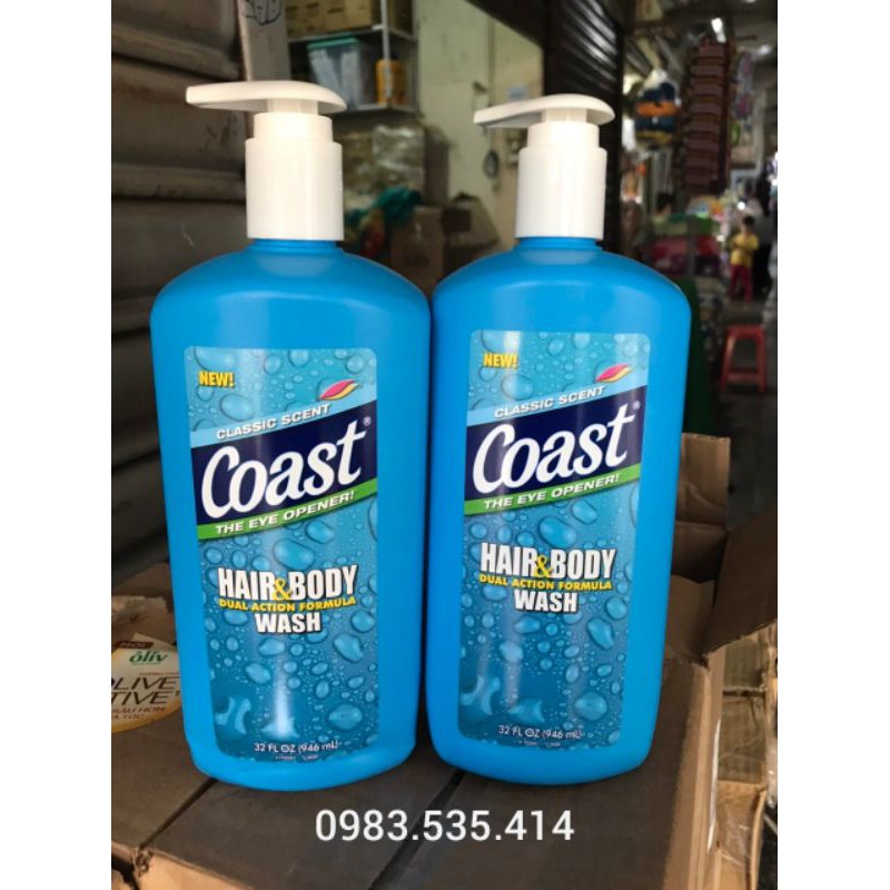 Tắm gội coast 532ml - 946ml