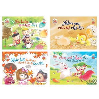 Sách - Combo 4 cuốn song ngữ kiểm soát cảm xúc, bồi dưỡng tâm lý, trí tuệ cho trẻ