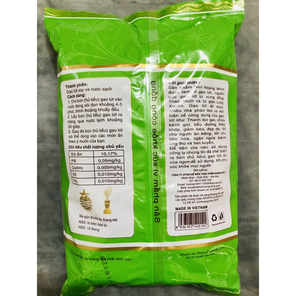 Bún gạo lứt đỏ Hoàng Minh 500gr, gạo lức thơm dẻo - eatclean, giảm cân | BigBuy360 - bigbuy360.vn