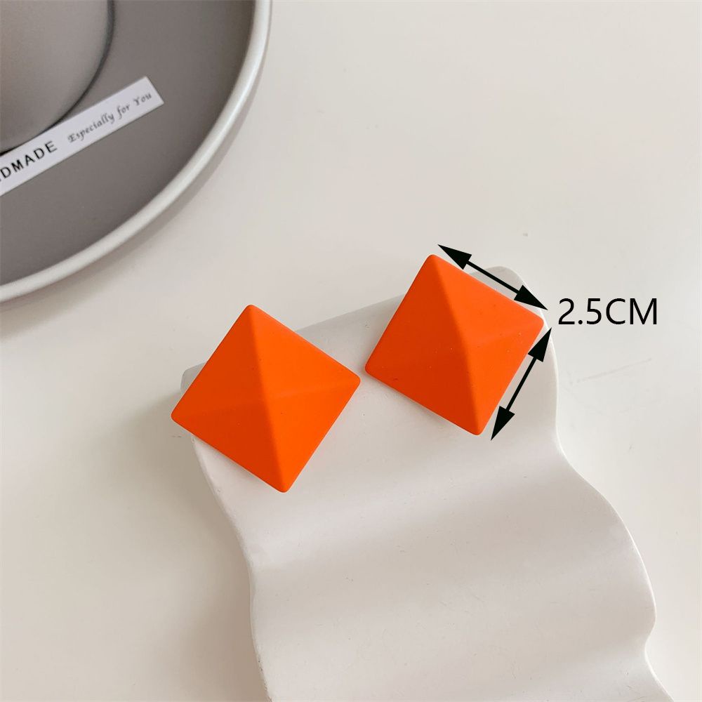 Khuyên Tai Xỏ Lỗ Thiết Kế Hình Học Tam Giác Màu Neon Thời Trang Giáng Sinh