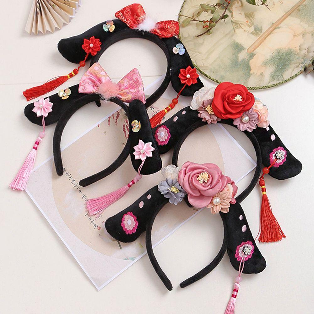 USNOW Trâm Cài Tóc Đính Nơ Tua Rua Phong Cách Trung Hoa Cổ Điển