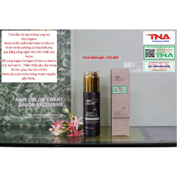 Tinh dầu phục hồi,chống rụng Bio organic 60ml