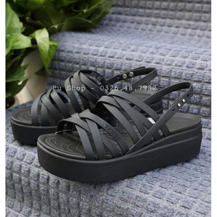 [Quảng Châu] Giày Sandal Nữ Đế Xuồng Siêu Êm Cross Strappy Brooklyn - Mẫu mới 2021