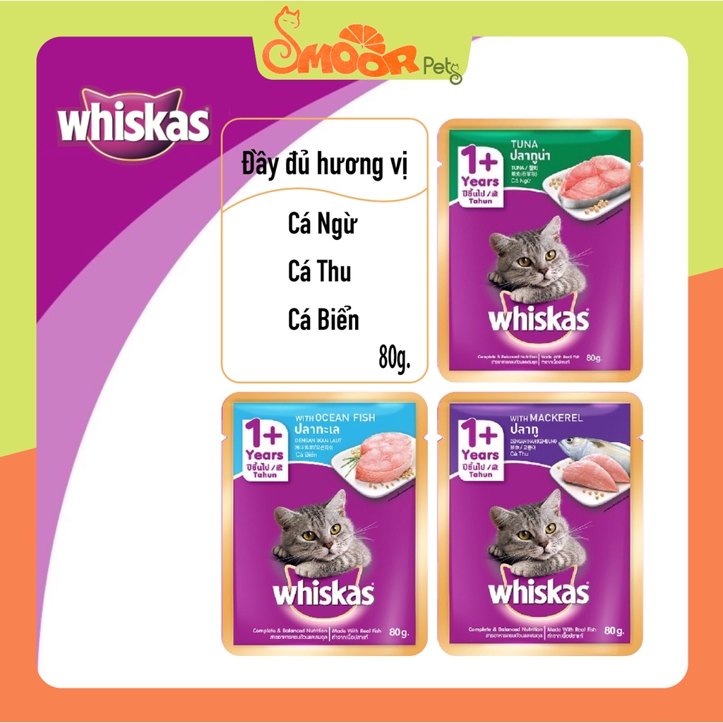 Pate Whiskas cho mèo lớn  80gr - Pate mèo Whiskas