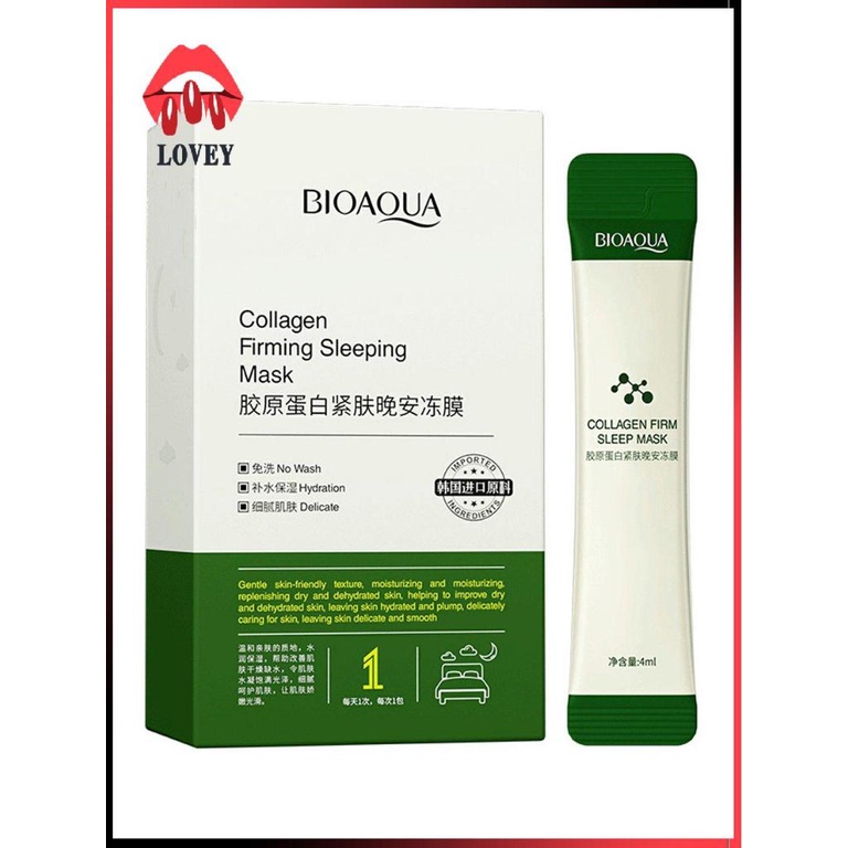 Mặt nạ ngủ collagen dạng gel dưỡng ẩm làm săn chắc da ban đêm không cần rửa