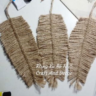 Chiếc lá dây thừng (Móc khóa decor)