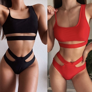 Bộ bikini hai mảnh lưng cao gợi cảm cho nữ 2021