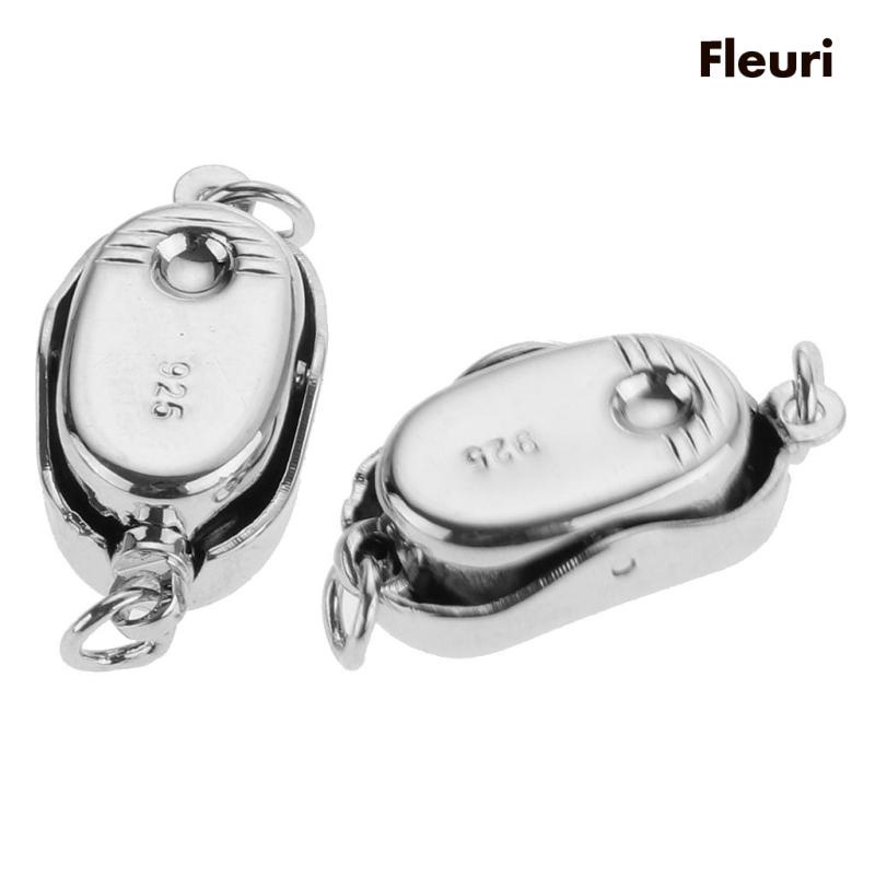 Set 2 Móc Cài Mạ Bạc 925 Dùng Làm Trang Sức Thời Trang