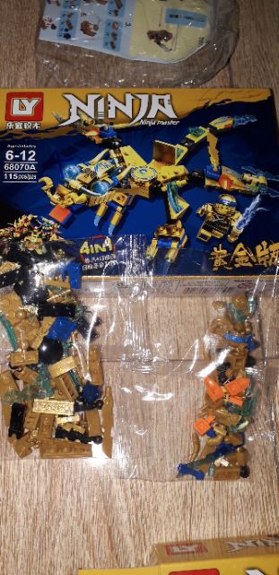 Lắp ráp 1 hộp LegoNinja Rồng Vàng 68070 có trên 90 chi tiết bằng nhựa ABS