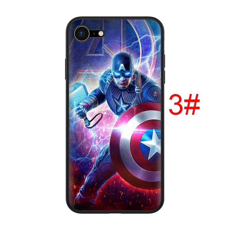 Ốp điện thoại hình Marvel Avengers captain ironman thanos cho Apple iPhone 11 Pro XS Max XR X 8 7 6S 6 Plus 5S 5 SE 2020