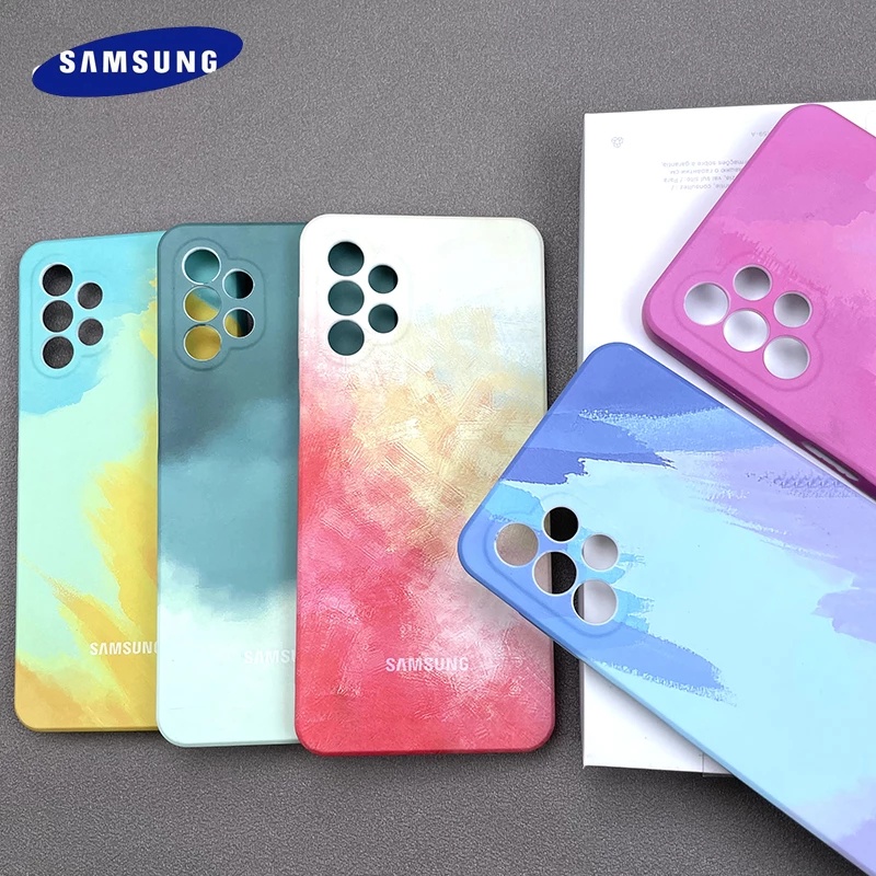 Ốp điện thoại khung vuông màu nước cho Samsung Galaxy ss S21 FE J3 J5 J7 J6 J2 Prime Plus Pro 2017 2018