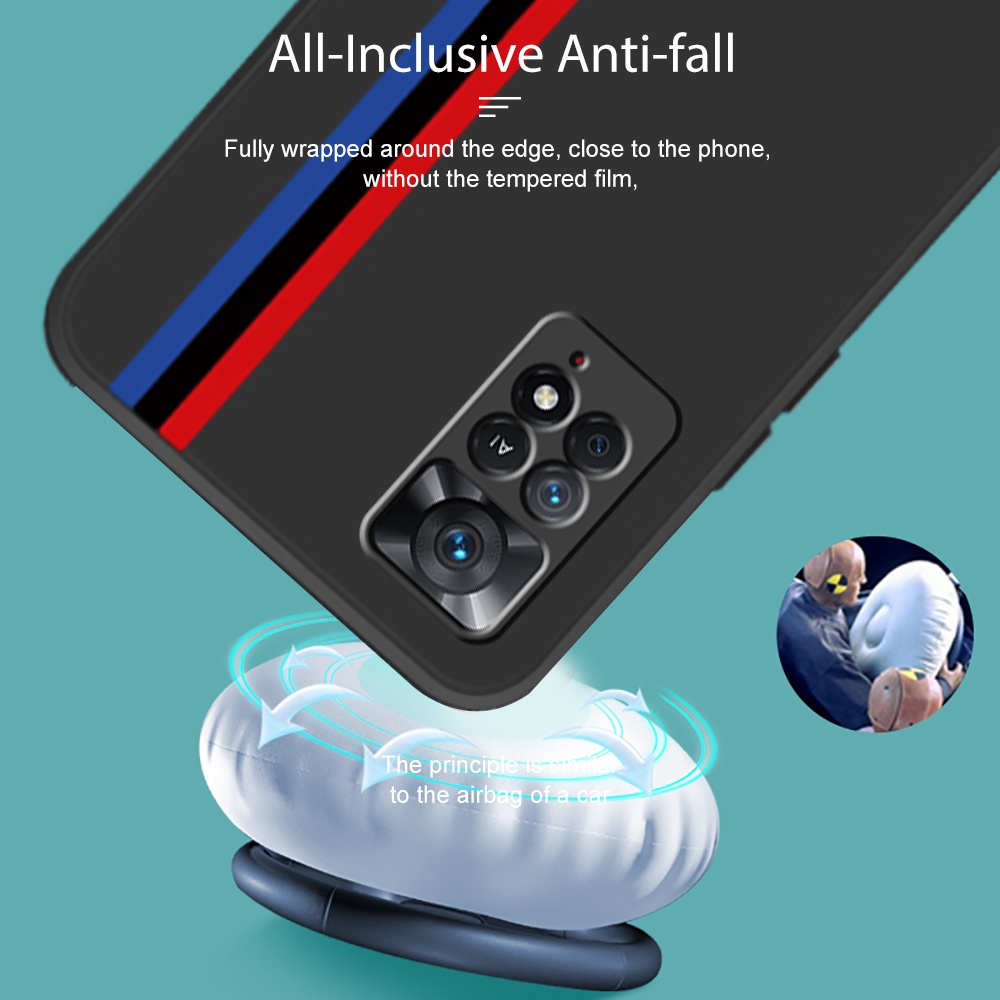 Ốp Điện Thoại Silicone Mềm Chống Sốc Có Dây Đeo Cho Redmi Note 11 11S 11Pro 10 5G 9 8 10A 9C Poco M3 Pro F3