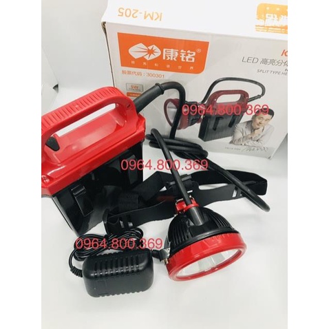 Đèn pin đội đầu siêu sang KM205 40 giờ sáng  Rẻ Vô Địch