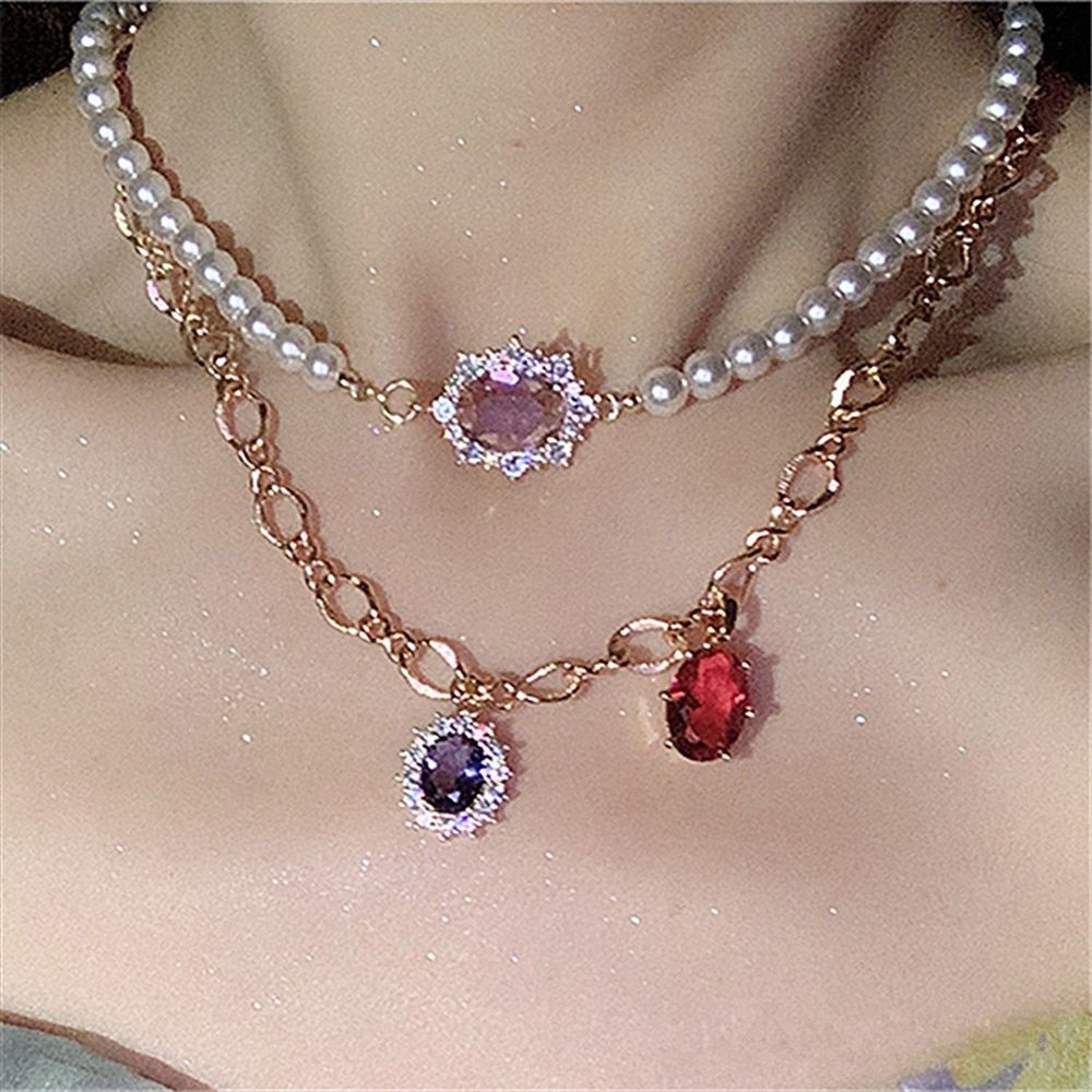 Vòng cổ đính ngọc trai phong cách Hàn Quốc sang trọng cho nữ