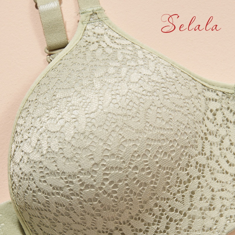 Áo Lót Selala Su Phối Ren Đệm Mỏng Ôm Nâng Thoải Mái Không Sợ Hẫng AM20