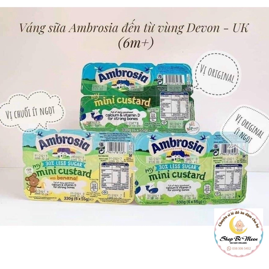 Váng sữa Ambrosia cho bé 6m+ (air UK) date 007/2024