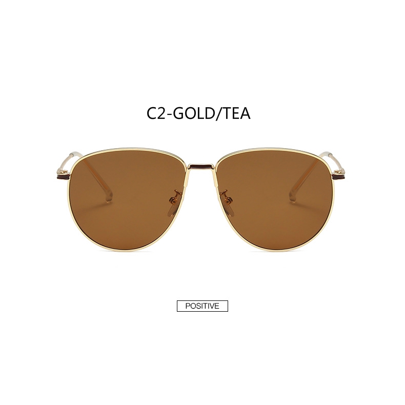 Kính mát thời trang mới của Hàn Quốc khung tròn kim loại sang trọng cho nam và nữ