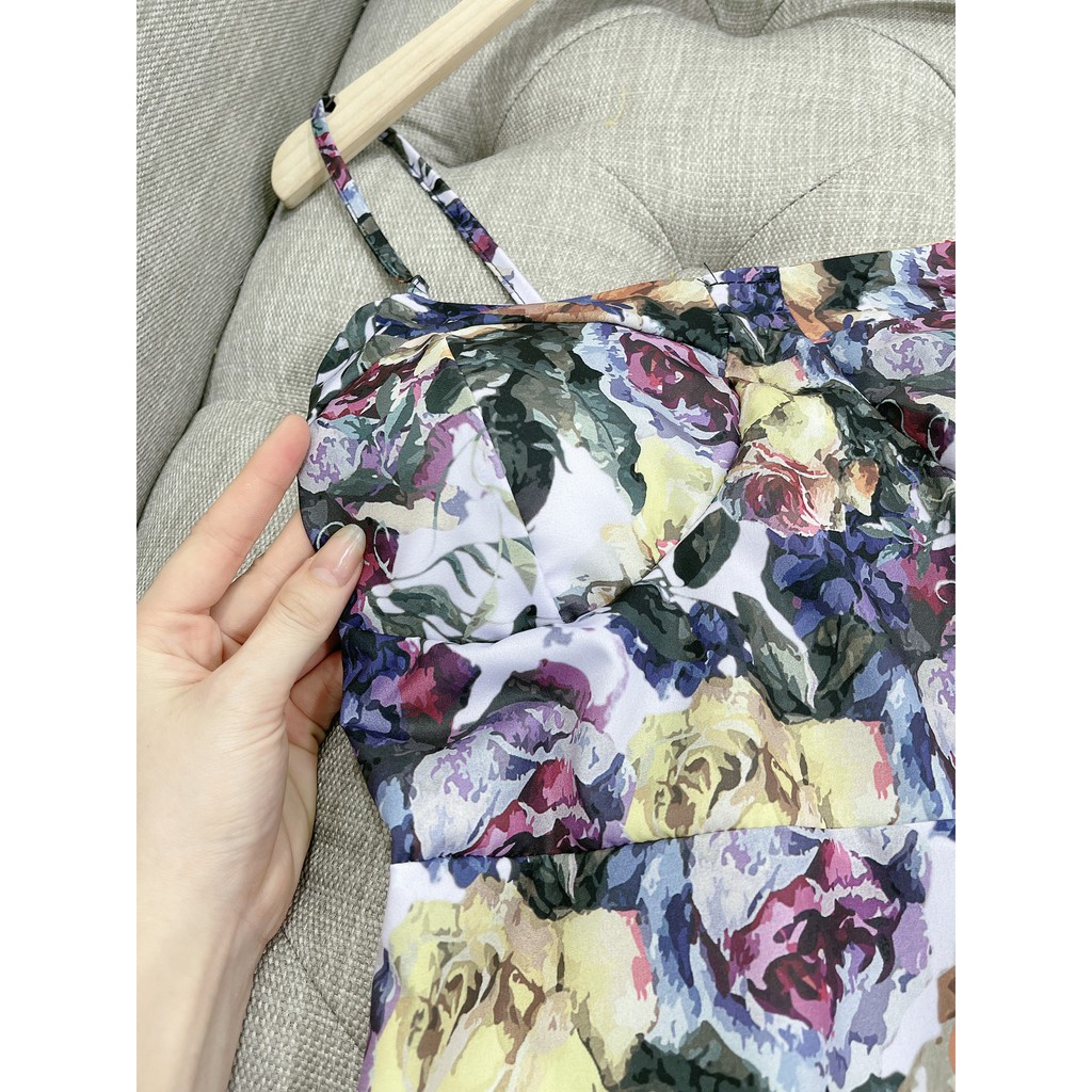 Váy Hoa TÍm 2 dây siêu đẹp, Siêu Nữ tính Lung linh, Thoải Mái Với Chị em. đi Shopping Hay Du lịch Chụp ảnh Mê Ly. | BigBuy360 - bigbuy360.vn