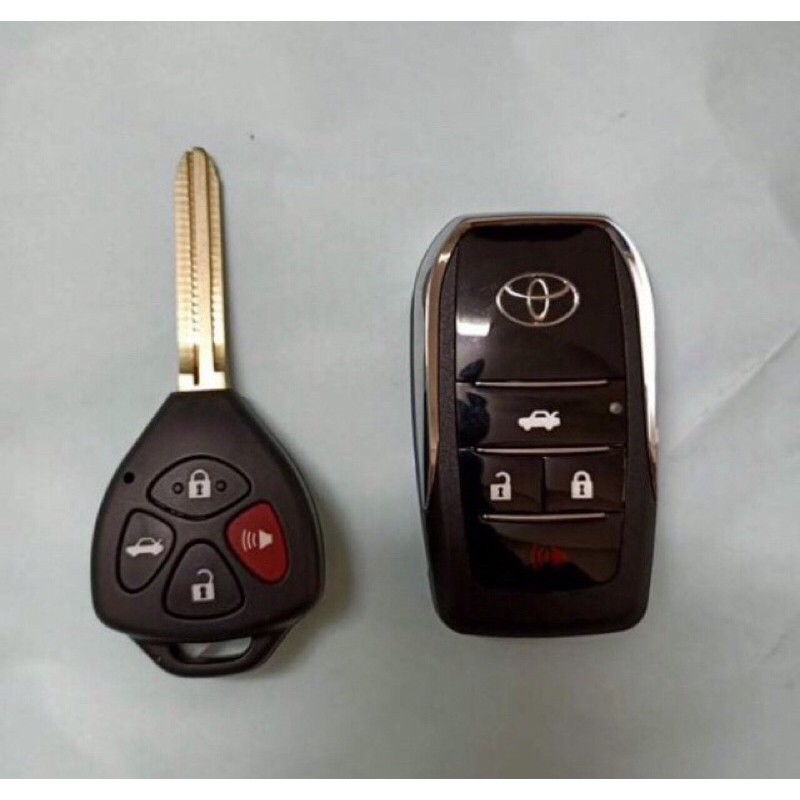 Vỏ chìa khoá độ gập TOYOTA ( 4 nút ) các dòng camry , Fortuner , Vios , Yaris , Corolla Altis , Innova