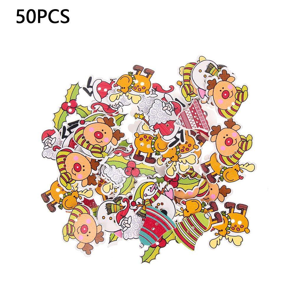 SUSANS 50 Nút Áo Hình Ông Già Nô En, Tuần Lộc Năm Mới