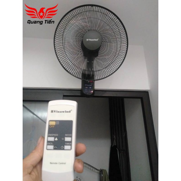 Quạt treo tường vinawind điện cơ thống nhất QTT 400XPN cao cấp có điều khiển xa