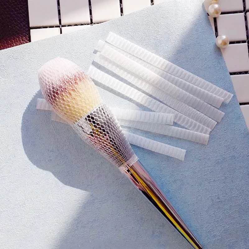 ✨✨ Bộ bảo vệ cọ trang điểm Net Cover Bộ bao bì cọ trang điểm trắng căng
