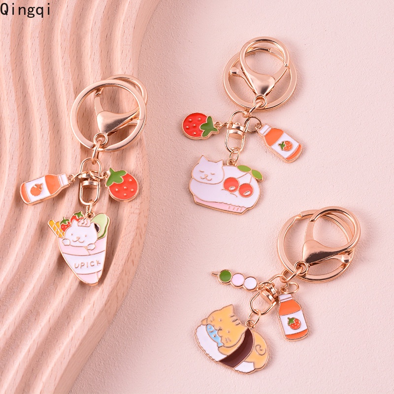 Móc khóa Miss Zoe bằng kim loại hình mèo dễ thương với 8 kiểu dáng tùy chọn