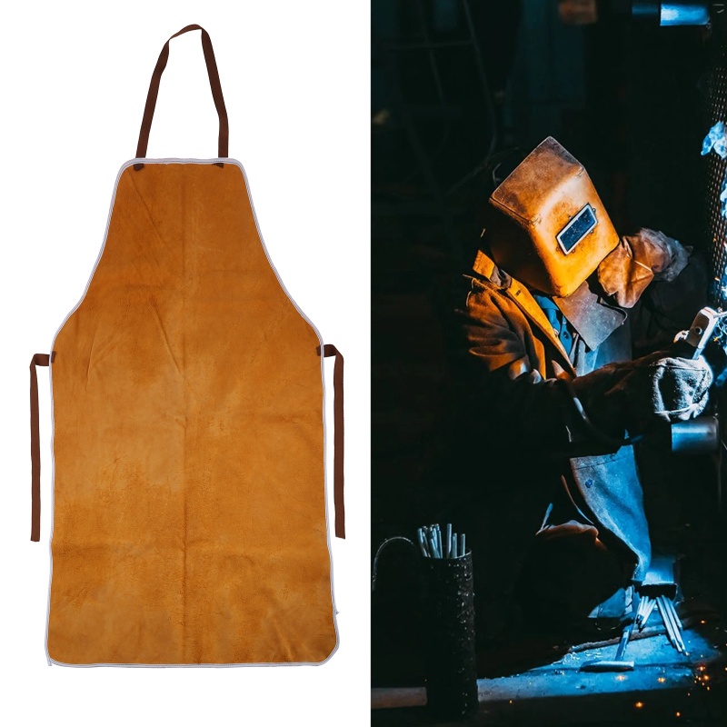 Pcf * Vải Da Bảo Vệ Dụng Cụ Hàn Tạp Dề Bảo Vệ Khỏi Ngọn Lửa Và Spat