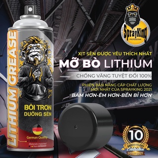 Lithium Grease Sprayking 400ml_Chai xịt bôi trơn dưỡng sên