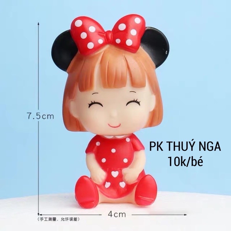 5 em bé gái nơ chấm bi,em bé trai áo đen quần đỏ