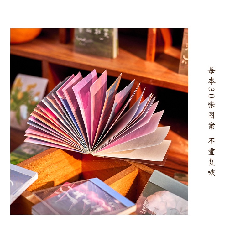 Bộ 30 Miếng Dán Hình Phong Cảnh Dễ Thương Dùng Trang Trí Diy