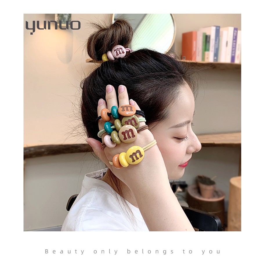 Dây Cột Tóc Hình Chữ Cái Phong Cách Hàn Quốc