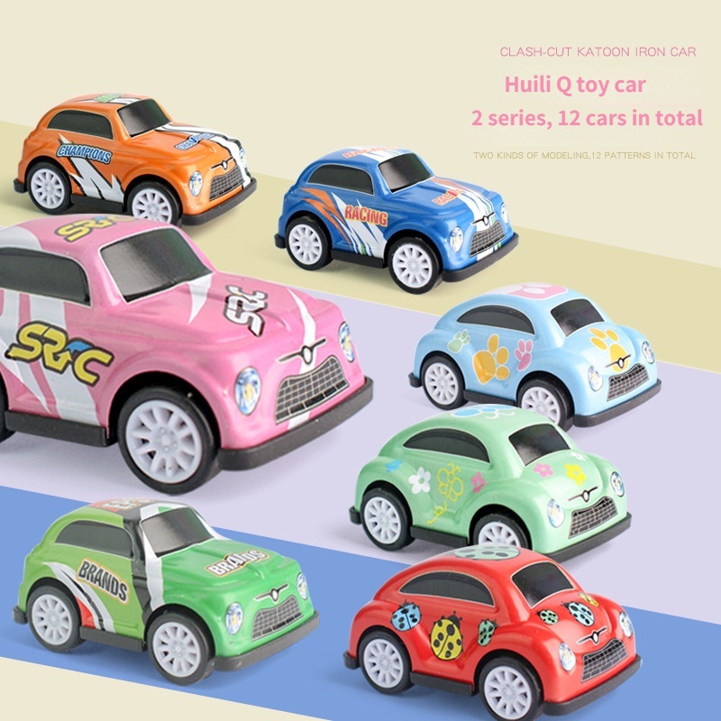 Mô hình xe hơi Beetle bằng kim loại đẩy trớn lấy đà chạy bằng bánh